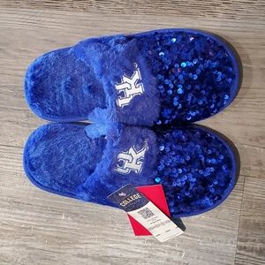 FOCO University of Ketucky Sequins Slippers Size Medium 7/8